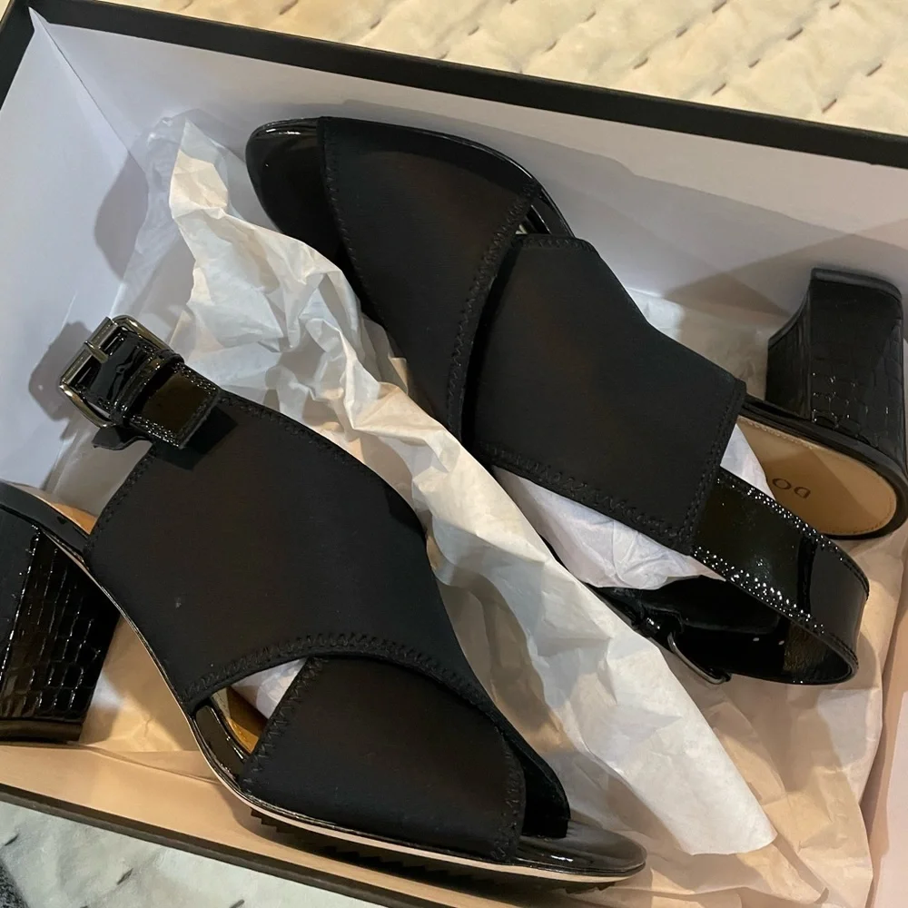Donald Pliner Black Croco Pyper Slingback - Picture 9 of 15